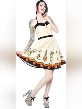 Sourpuss Spooksville Sideshow Dress, VGUC, Size M